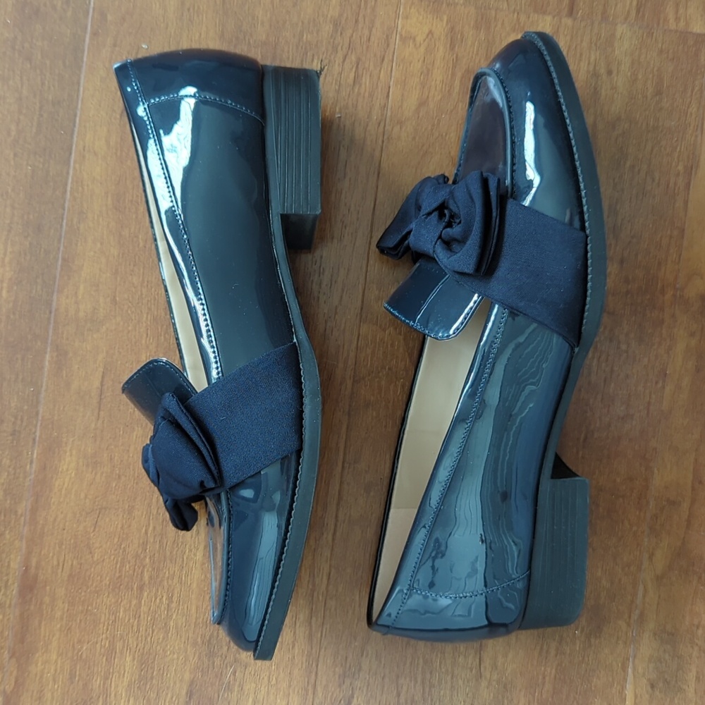 Bandolino Blue Bow Loafers 8w - Picture 3 of 7